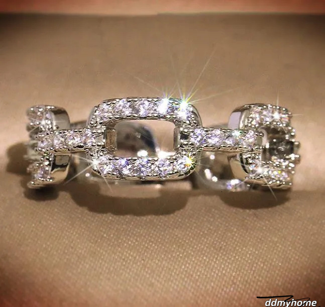 Sterling Sier CZ Ring Set - Elegant Cubic Zirconia Wedding Band For Women And Men Ddmyhome