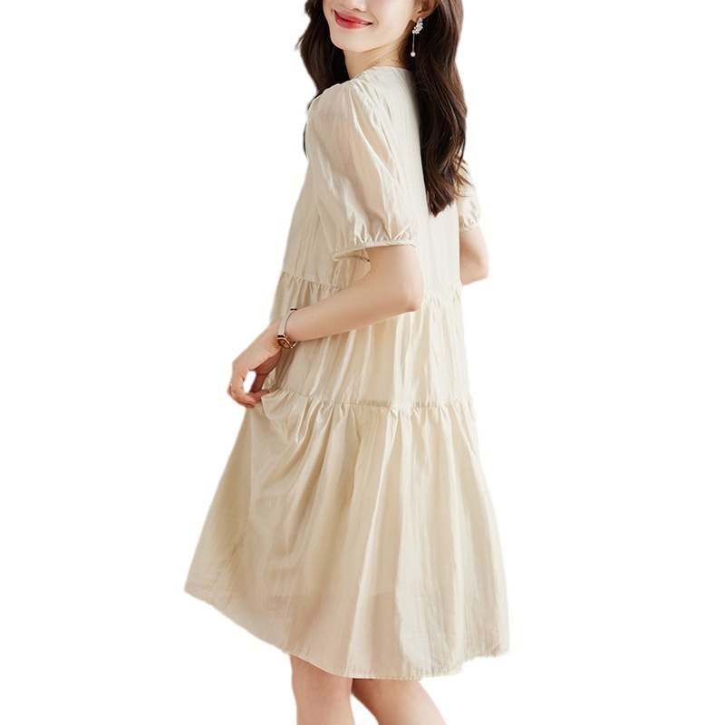 K888 New Tencel dress women's mid-length skirt summer new waist slim A-line skirt