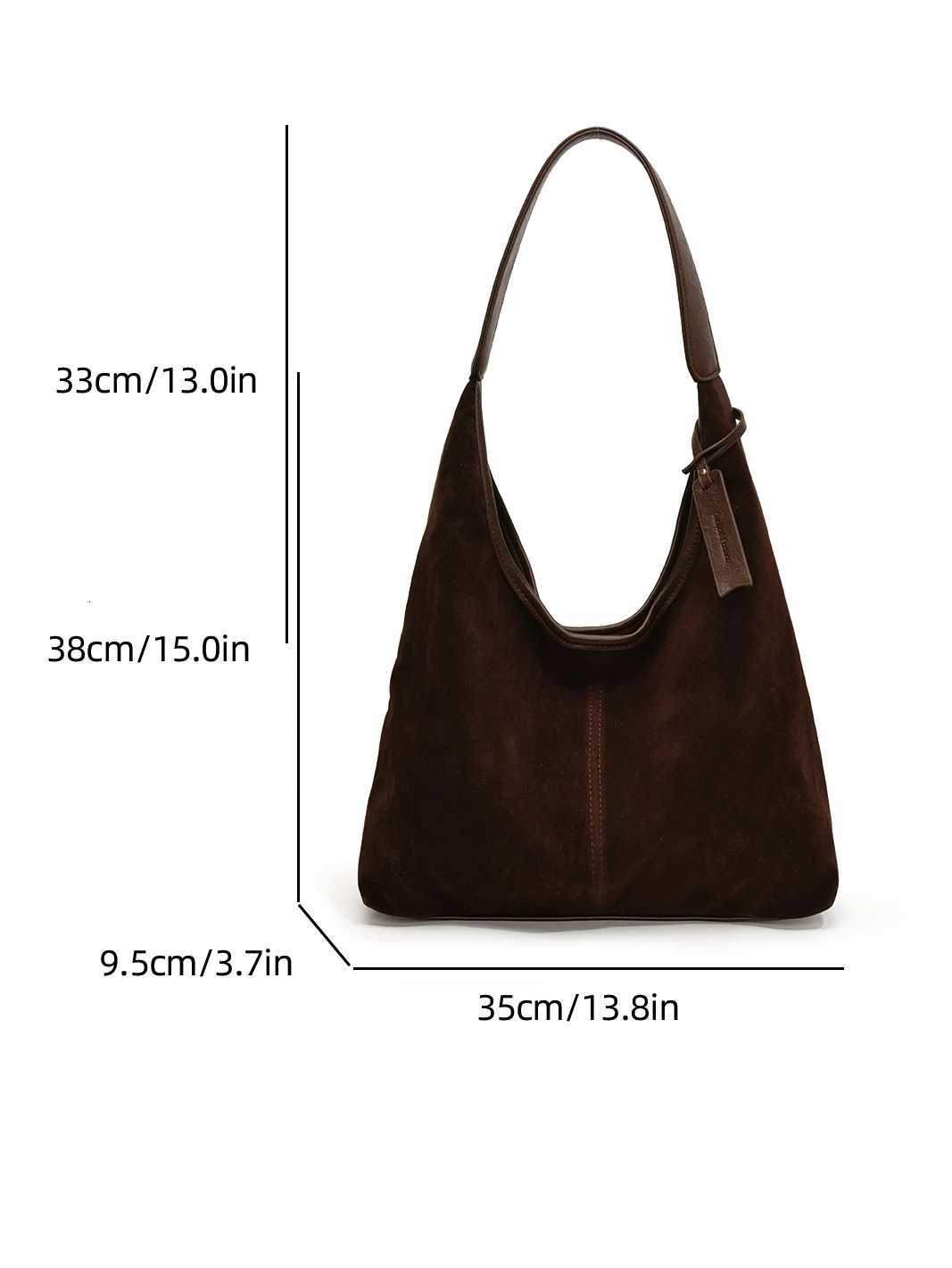 Frosted retro bag ladies largecapacity autumn and winter oneshoulder bag popular armpit handbagT251020