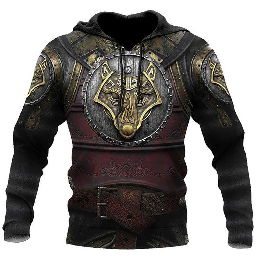 Nordic Pirates Hoodie For Men Street Hip Hop Vintage Clothes Autumn and Winter Casual Sweatshirts Fashion Oversized Hooded Shirt W251020