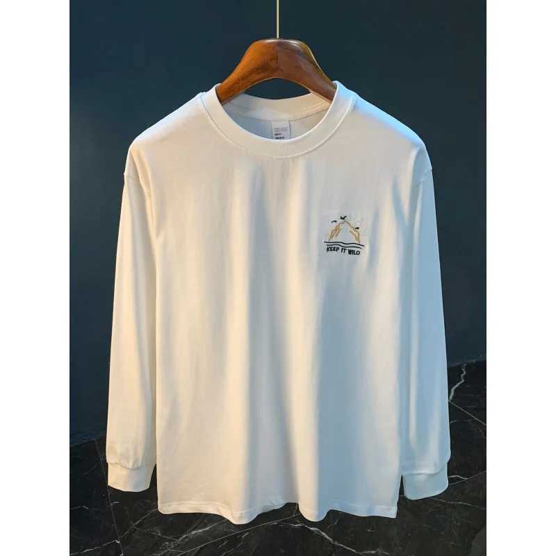 2025 Autumn New Long Sleeveshirt Mens Trendy Printed Loose Large Round Neck Hoodie W251020