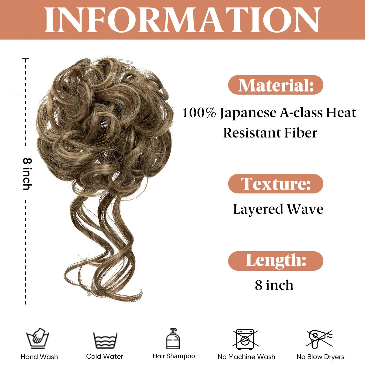 Synthetic Messy Hair Bun Curly Elastic Scrunchies Hairpieces Chignon Extensions Donut Updo Black Blonde Hair Pieces for Women 251011