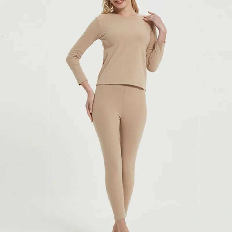 Home Men and Women Thermal Underwear Set Moisturewicking Breathable Fleece Sexy Casual Thickened Long Sleeve for LoungewearT251020