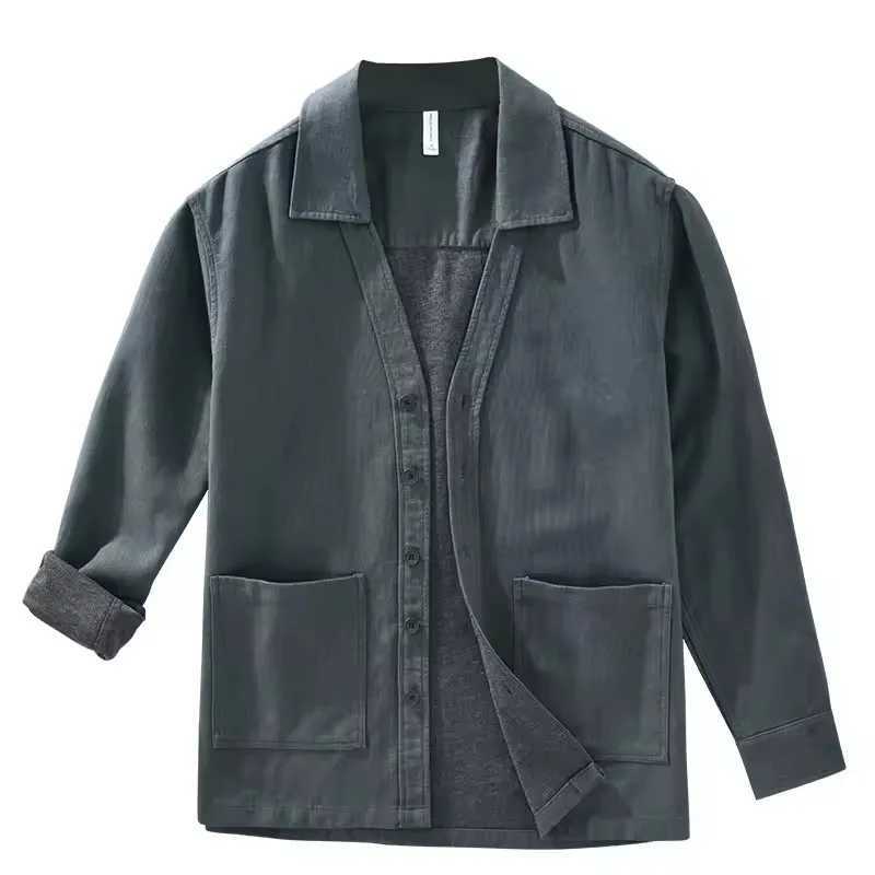 Autumn Vintage Cotton Linen Loose Comfort Jackets for Men Seagull Collar Sense of Layering Streetwear Men Tops 2025 New J251117