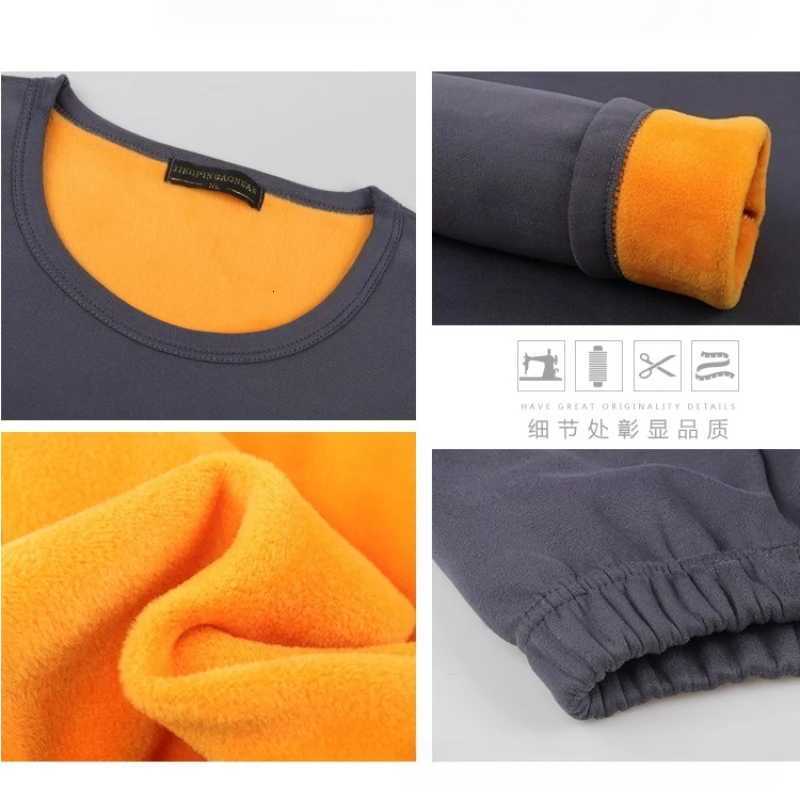 New Gold Fleece Thermal Underwear Set Women Men Oneck Thickened Warm AntiCold Home Sleepwear Plus Velvet Intimate Thermal SuitT251020