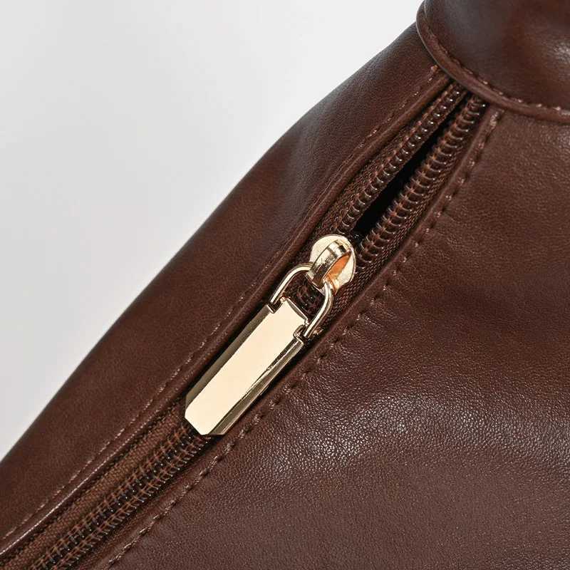 Highend handheld singleshoulder bag soft texture large capacity tote bag vintage and versatile womens bag crossbody bagT251020