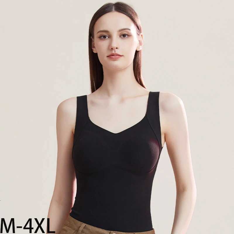 Warm Vest With Chest Cushion Slim Fit Base Boiling And Seamless Patch Worn Externally And Internally Lingerie For WomenT251020