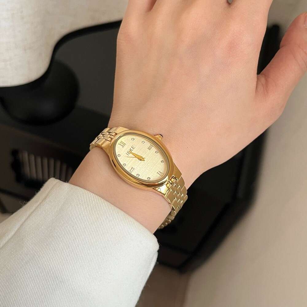 Niche Design Oval Point Diamond Small Dial Designer Steel B Watch for Women Ins Cool Style Design Light Luxury