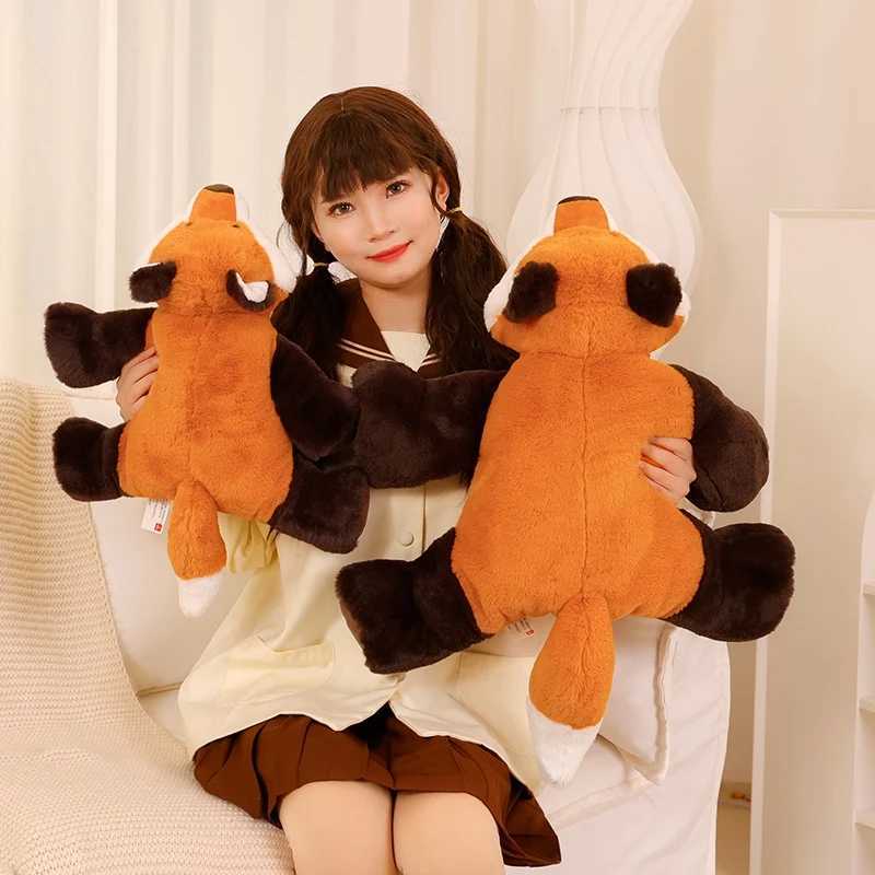 4570cm Super Soft Lazy Fluffy Plush Stuffed Animals Plushie Raccoon Fox Crocodile Sloth Hug Throw Pillow Birthday Gift Boy Girl J251020