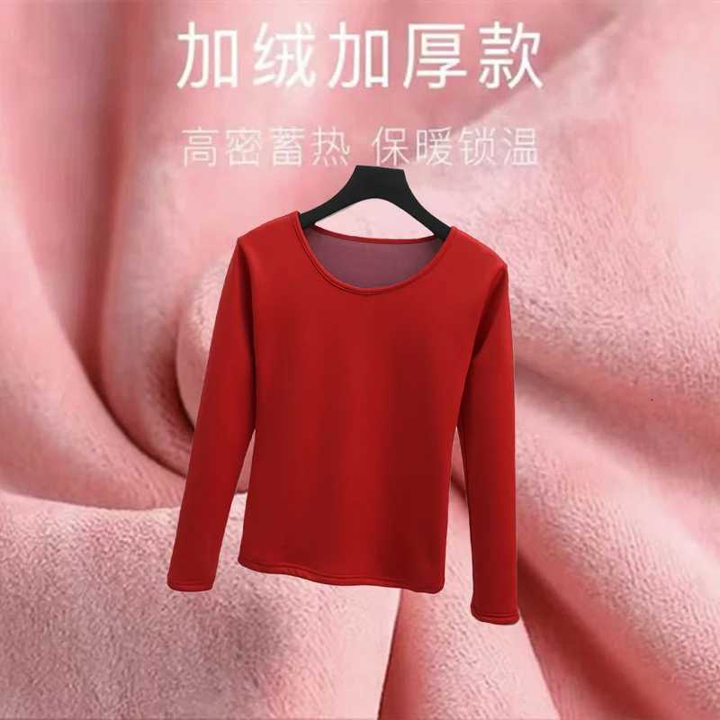 Womens Thermal Underwear Fleece Lined Tops Plus Velvet Thickening Long Sleeves Bottoming Shirt High Quality Pullover ShirtsT251020