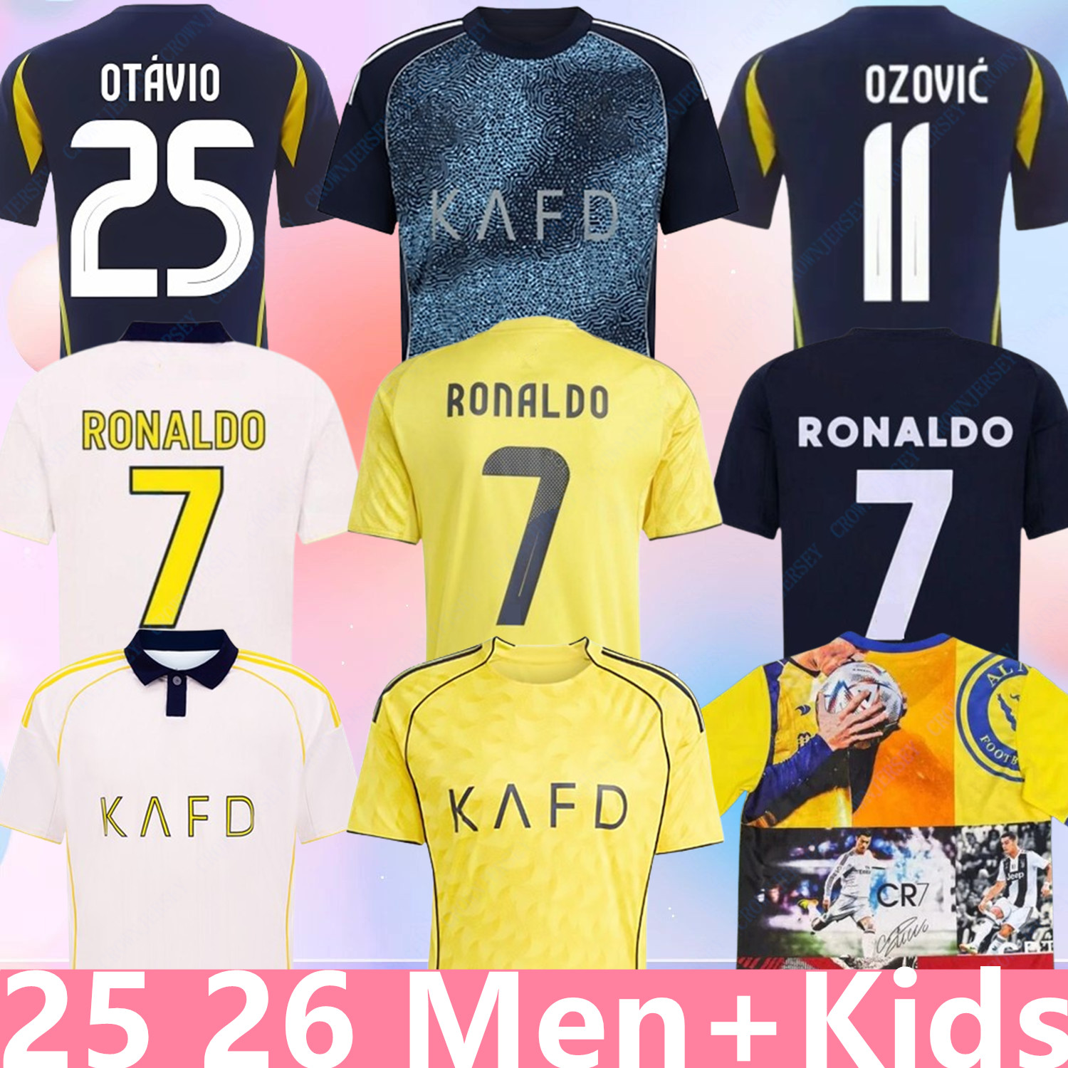 25 26 Portuguese ronaldo football shirts Al Nassr FC Soccer Jerseys B.FERNANDES JOAO FeLIX MANE 2025 Riyadh Men kit Portugal Child Shirt Kits Player national team