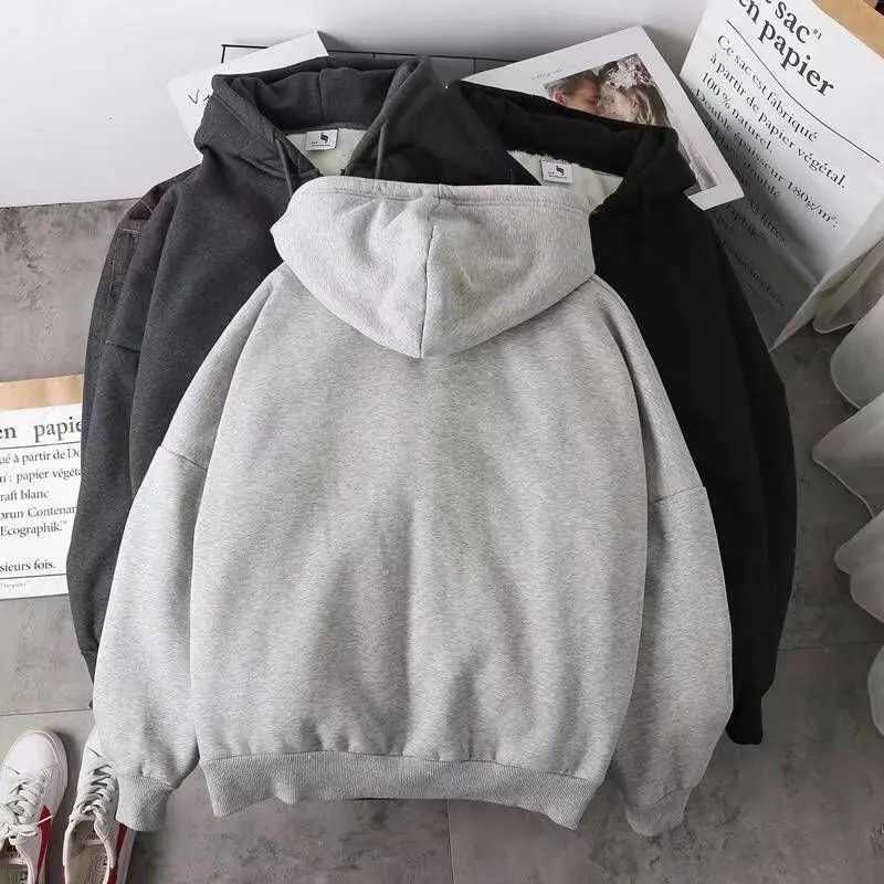 Elegant Fleece Solid Hooded Coats Fashion Women Long Sleeve 2025 New Autumn Winter Warm Hoodies Jackets Casual Y2K Sweatshirts W251020