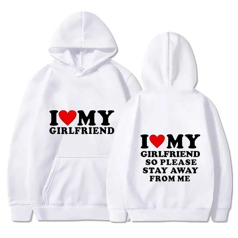 I Love My Girlfriend and I Love My Boyfriend Printed Hoodie Couple Fashion Sports Shirt Harajuku Casual Top W251020