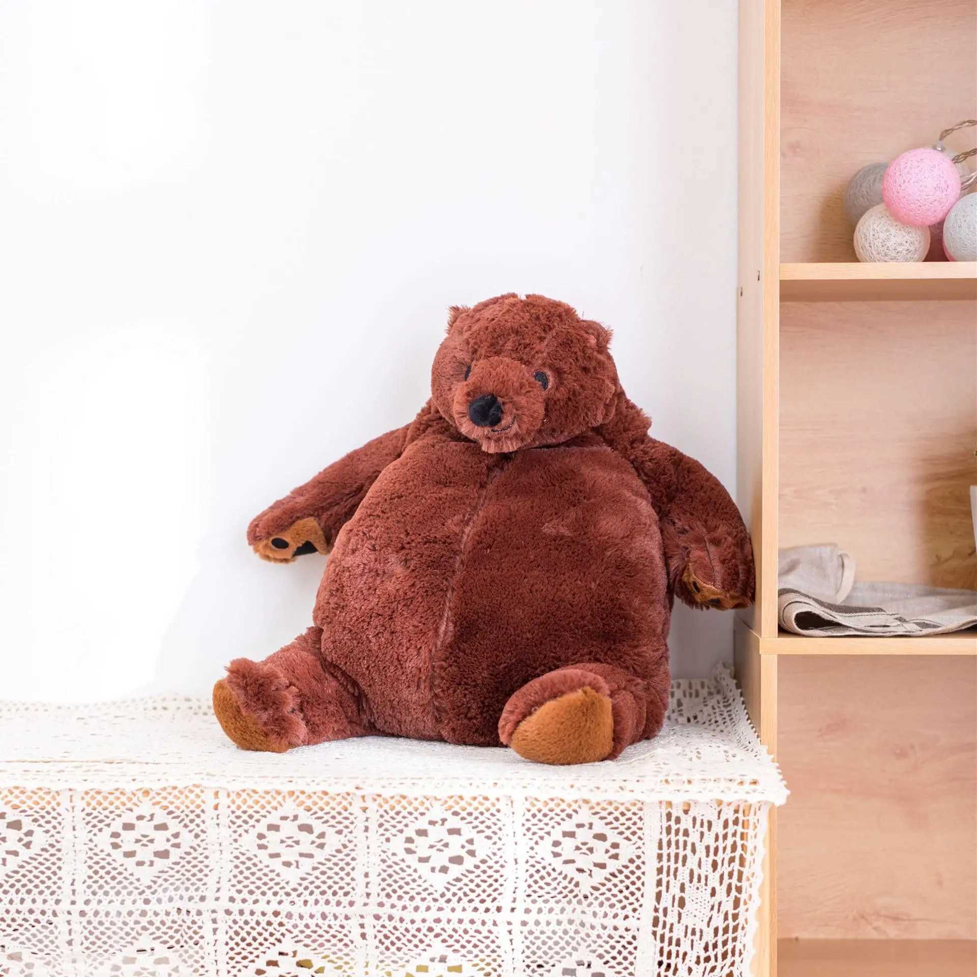 40cm Simulation Brown Bear Plush Toys Giant Plush Teddy Bear Toy Stuffed Animals Soft Pillow Cushion Girl Kids Birthday Gifts J251020