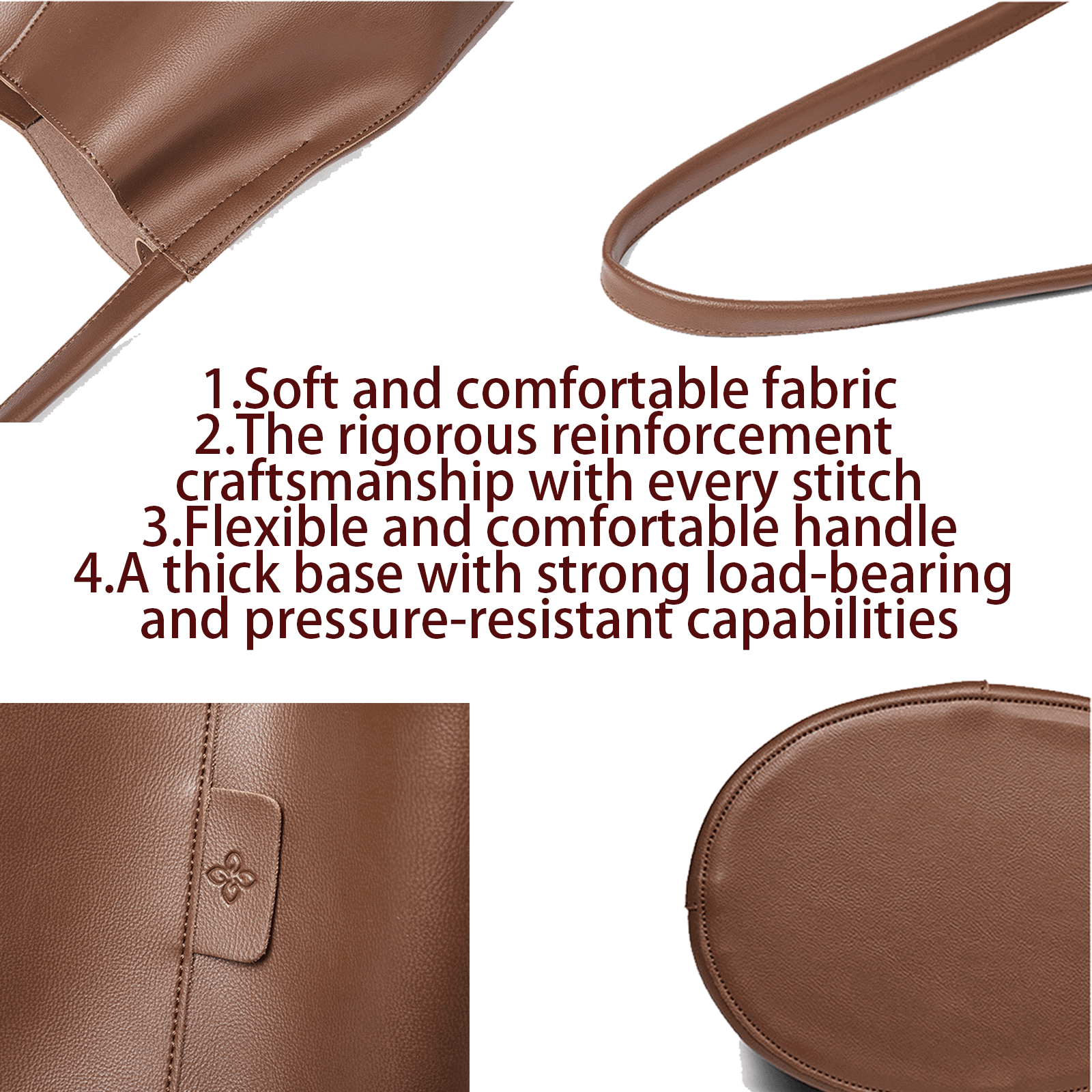 Fashion Bucket Bag Ladies Chic Shoulder Bags Women's Stylish Brown Bag
