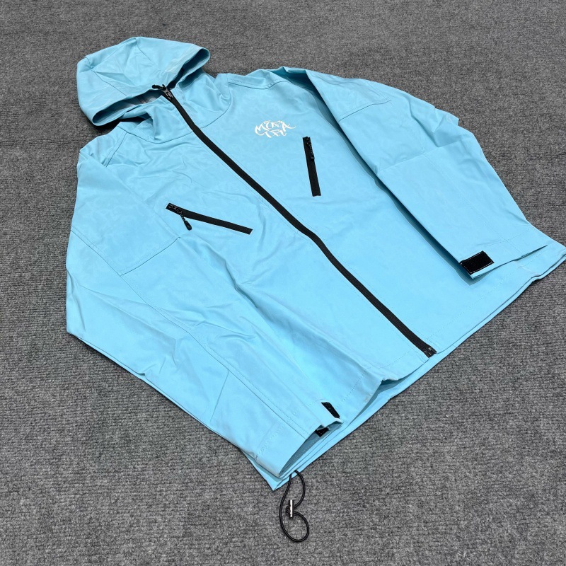 Mertra Men's Jackets Streetwear Brand Jacket Windproof Waterproof Hood Embroidered letter windbreaker jacket Sports casual zip-up jacket