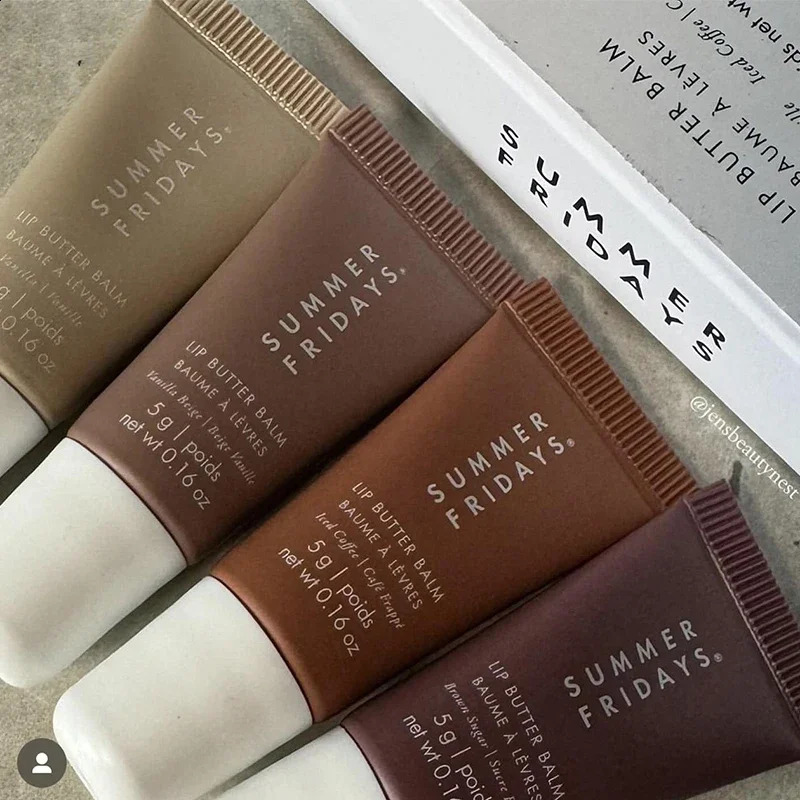 Summer Fridays Lip Balm Moisturizing Mirror Lip Gloss Lip Vanilla Pink Sugar Coffee Cake Smell Lipstick Transparent Oil Makeup 251018