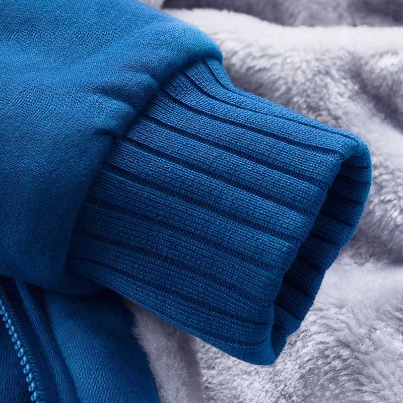 New Mens Hoodies Jacket Winter Thick Warm Fleece Zipper Hoodies Coat Casual Tracksuit Sportwear Male Sweatshirts M 5XL W251020