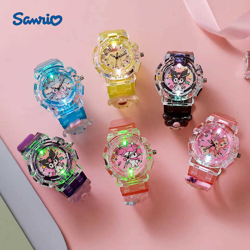 Sanrio Cartoon Sanrio Kawaii Anime LED Watch Cute Kuromi Melody Pudding Dog Birthday Gifts And Christmas Thanksgiving Gift Toys New L251020