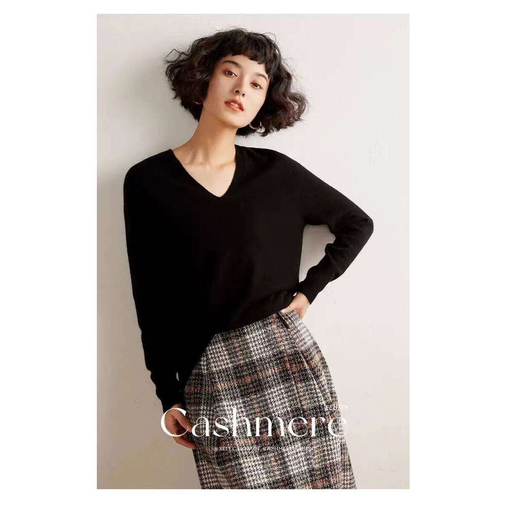 Women's Hill Cashmere V-Neck Sweater Loose Fit Autumn Winter Bottoming Shirt Warm Cozy Knitwear For Casual Wear 251020 251020