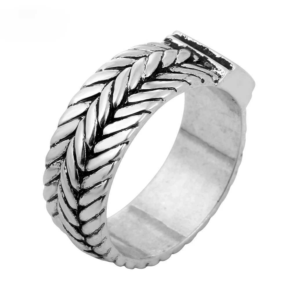 Fashion Handmade Buddha Ring Unisex Biker Ring Punk European Style Men Chain Rings To Female Jewelry J251020