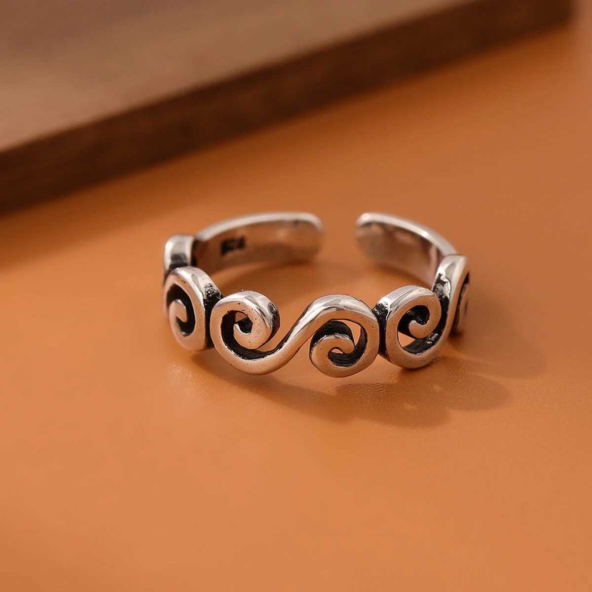 Popular Creative Personality 925 Sterling Silver Jewelry Thai Silver ful Female Simple Fashion Opening Rings R263 J251020