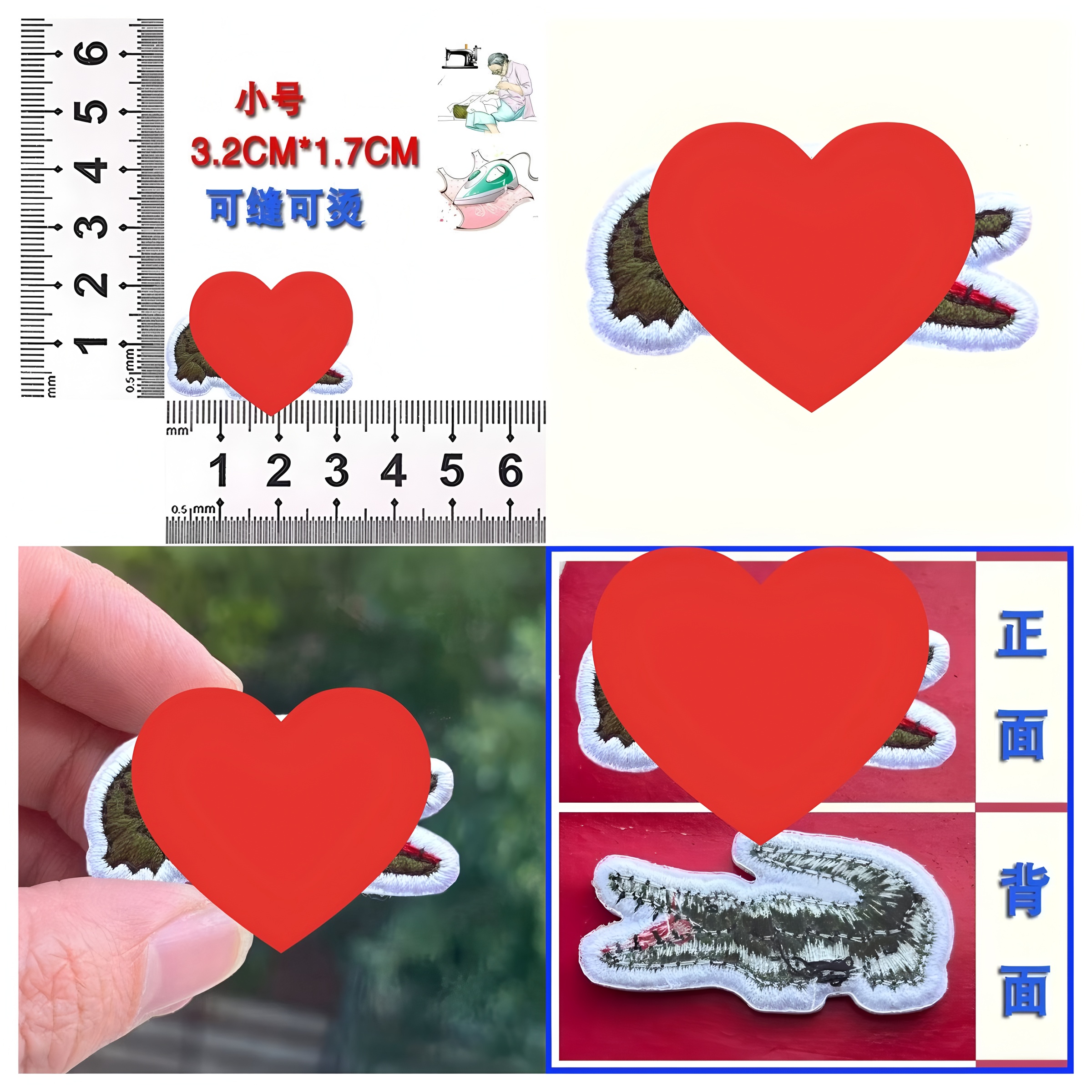 France animal L brand Fabric Cloth Accessories Pattern Embroidery label Badge Sewing Notions & Tools 5cm 10cm logo Mark trademark Sewing tags transfers