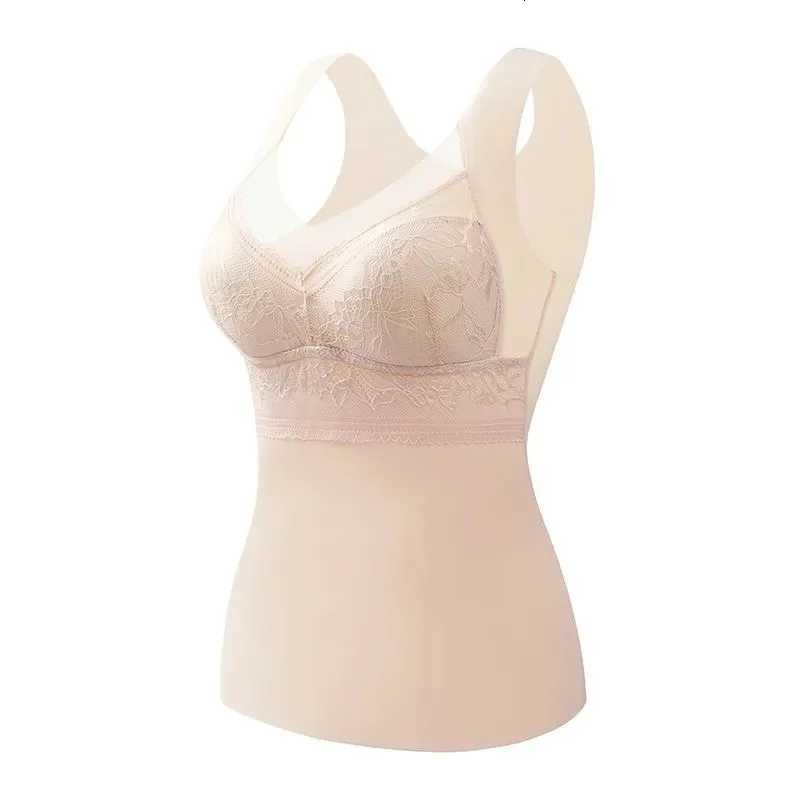 1pcs Woman Thermal Underwear Thermo Lingerie Winter Soft Warm Top Wear Thermo Vest Undershirt Intimate Lace with Bra PaddedT251020