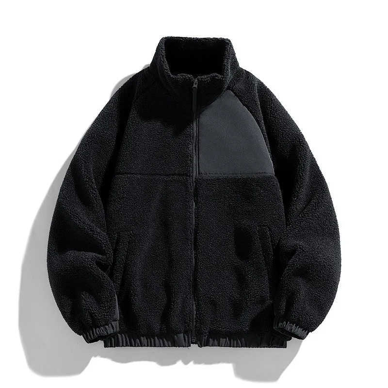 Winter Men Outdoor Sweater Lamb Fleece Jackets Down Thicken Coats Male Windproof Coldproof Warm Zip Up Stand Comfortable Wear M251020