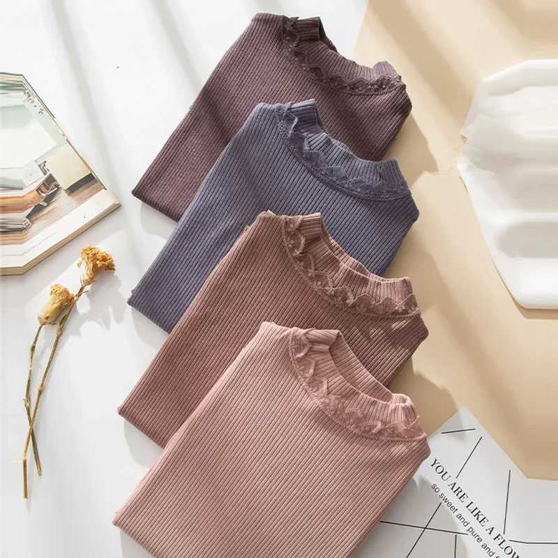 Solid Color Slim Womens Thermal Underwear Set Winter Turtleneck Cotton Long Johns Female Second Skin Thermo Clothing PajamasT251020