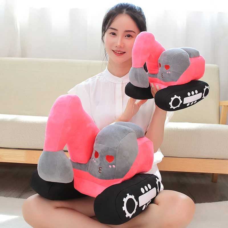 New 2638cm Creative Excavator Plush Toys Stuffed Soft Machine Plush Pillow Kawaii Home Decorative Boys Kids Birthday Gifts J251020