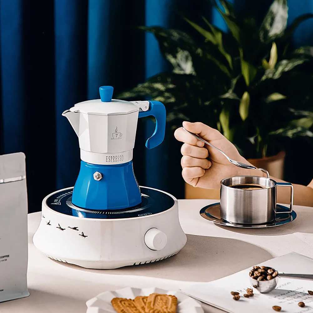 ic Italian Coffeeware Vintage Handle resso Maker Moka Pot Coffee Brewing Tools Cafetera 150300ml Cafe Accessories Set Y251020