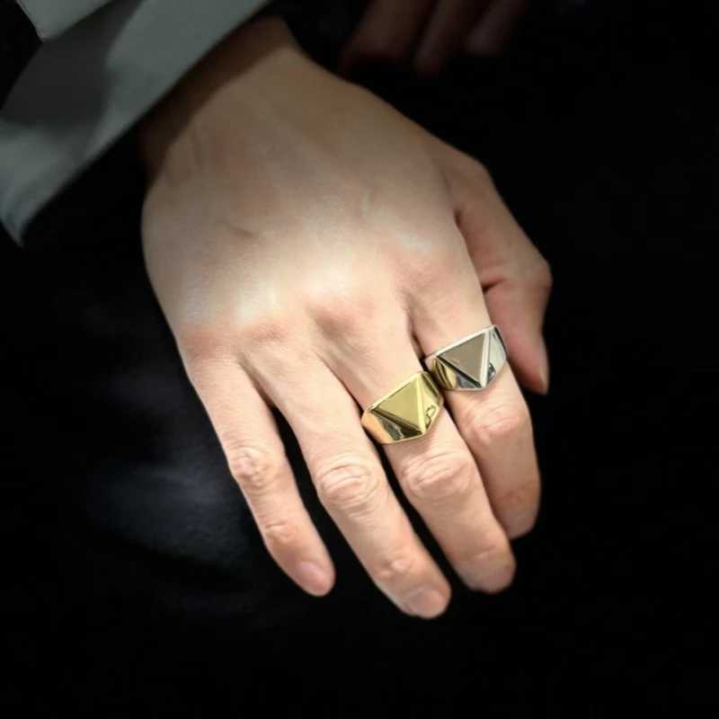 316L Stainless Steel Smooth Triangle Signet Ring For Men Male Finger Jewelry Accessories 2025 New J251020