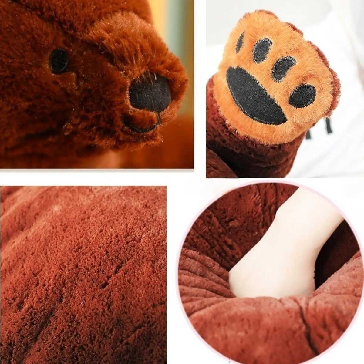 40cm Simulation Brown Bear Plush Toys Giant Plush Teddy Bear Toy Stuffed Animals Soft Pillow Cushion Girl Kids Birthday Gifts J251020