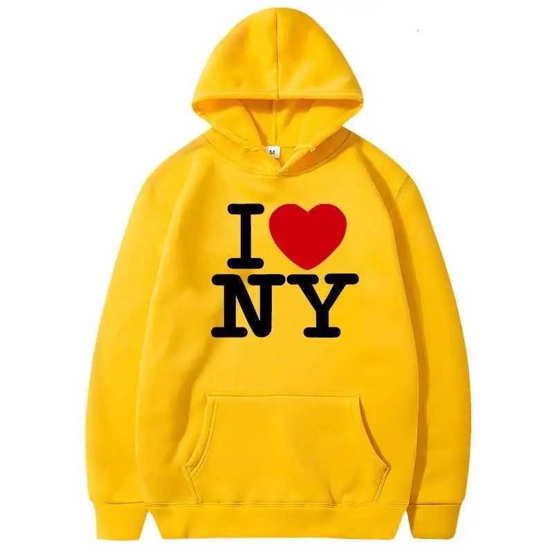 I Love New York Pritned Hoodies Mens and Womens Fashion Casual Hooded Pullover Street Hip Hop Clothing W251020