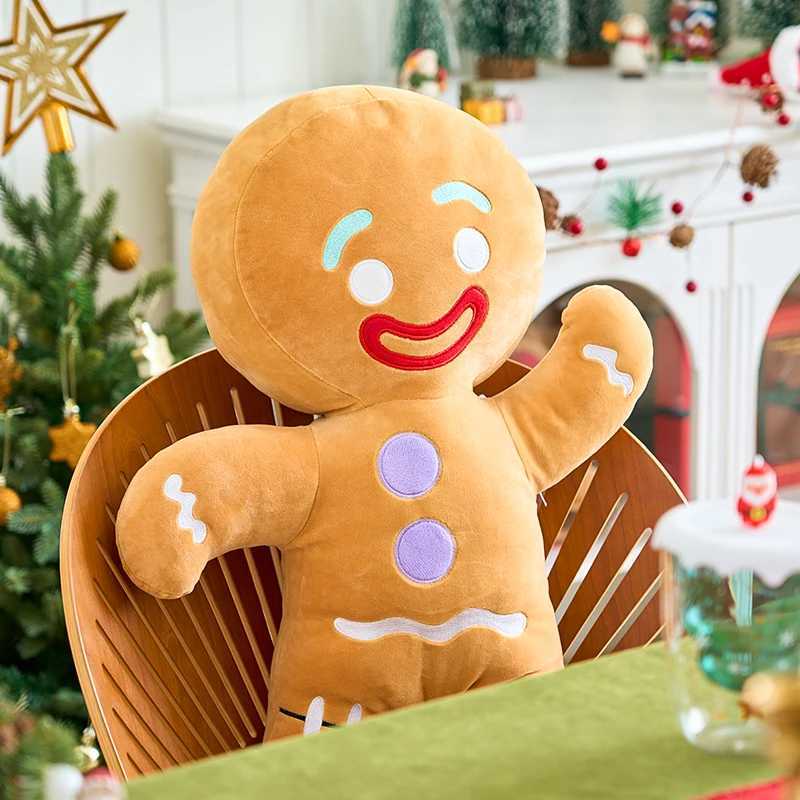 Gingerbread Man Anime Plush Toys Cookies Man Stuffed Doll Soft Sofa Cushion Room Decor Christmas Decor Xmas Gifts For Kids J251020