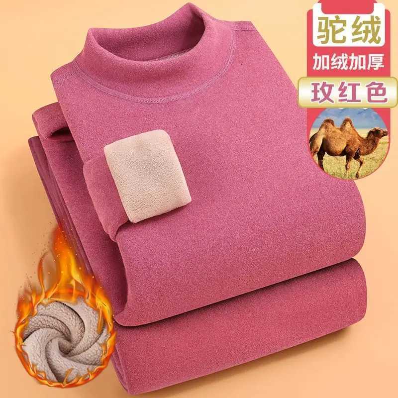 Thickened and Fleece Winter Thermal Underwear Sets Women Lambs Wool Long Johns Heavyweight Skinfriendly Keep Warm Pajamas SuitT251020