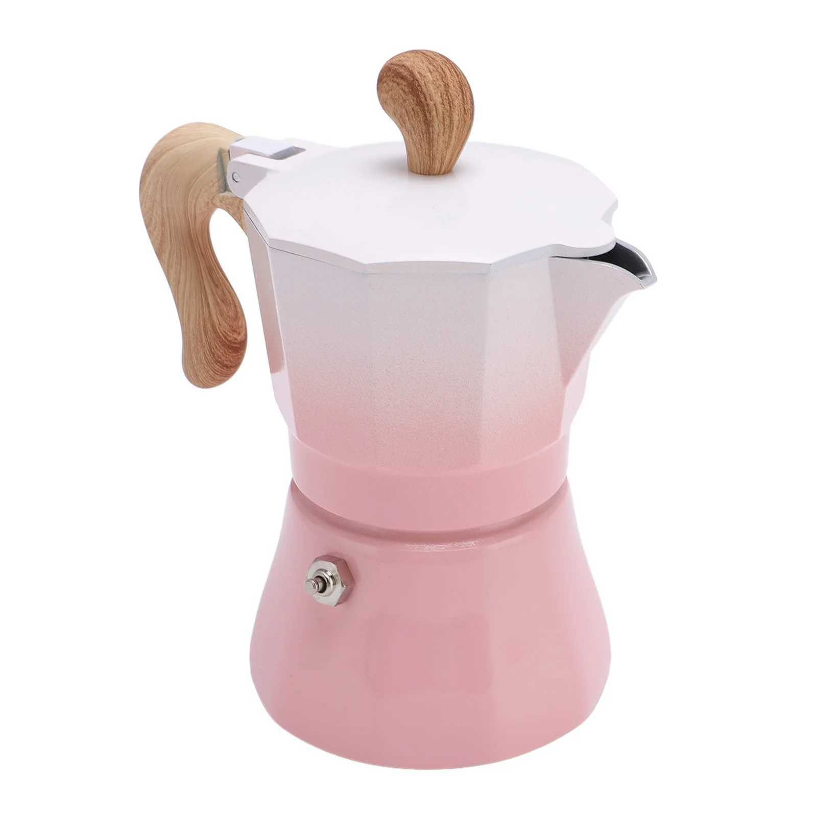 150ml Stovetop Coffee Pot Aluminum Single Valve Italian Coffee Maker for He Kitchen Coffee Making Supplies Y251020