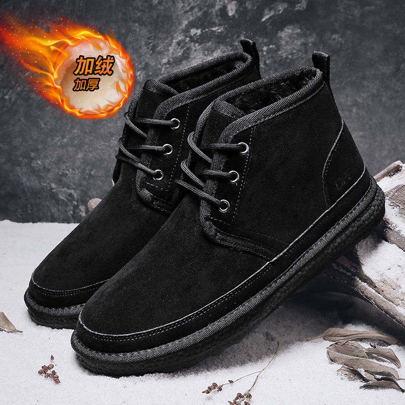 Eyriphy Faux Suede Snow Boots For Women Fluffy Fuzzy Warm Boots Outdoor Non-Slips Women Snow Boots Fashion Comfort House Shoes 241212