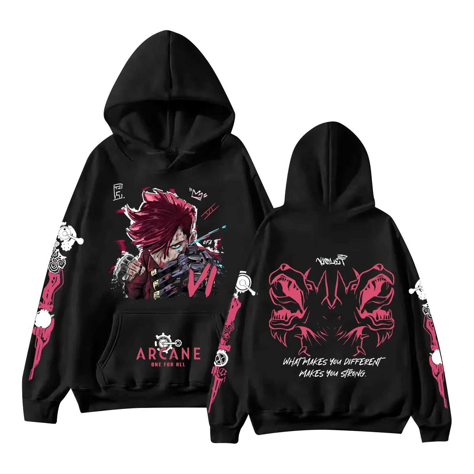 Versatile Arcane Jinx Graphic Hoodies All Anime Characters Sweatshirt Printed Harajuku Men Women Tracksuit Pullover W251020