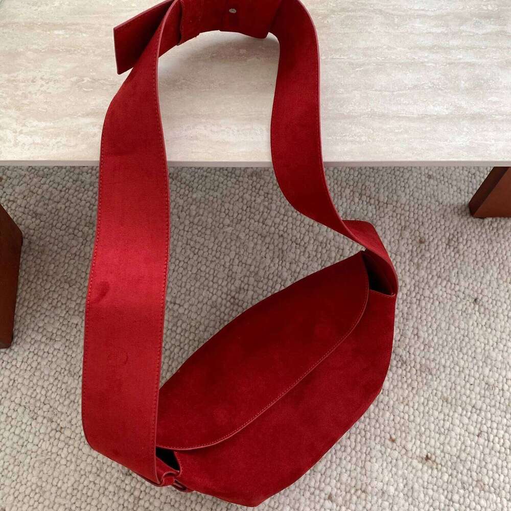 Suede Women's Tote New Niche Design Split Leather Vintage Wide Shoulder Strap Casual Fashion One-Shoulder Crossbody Bag Suotong251020 Suotong1020