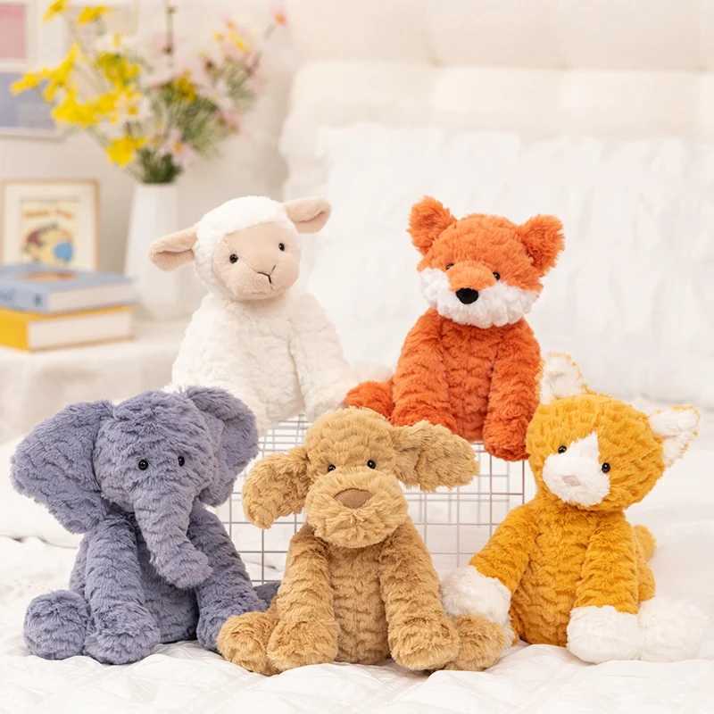 Wave Series Plush Fox Dog Doll Sheep Elephant Cat Toy Pillow Cushion Soft Gift For Children J251020
