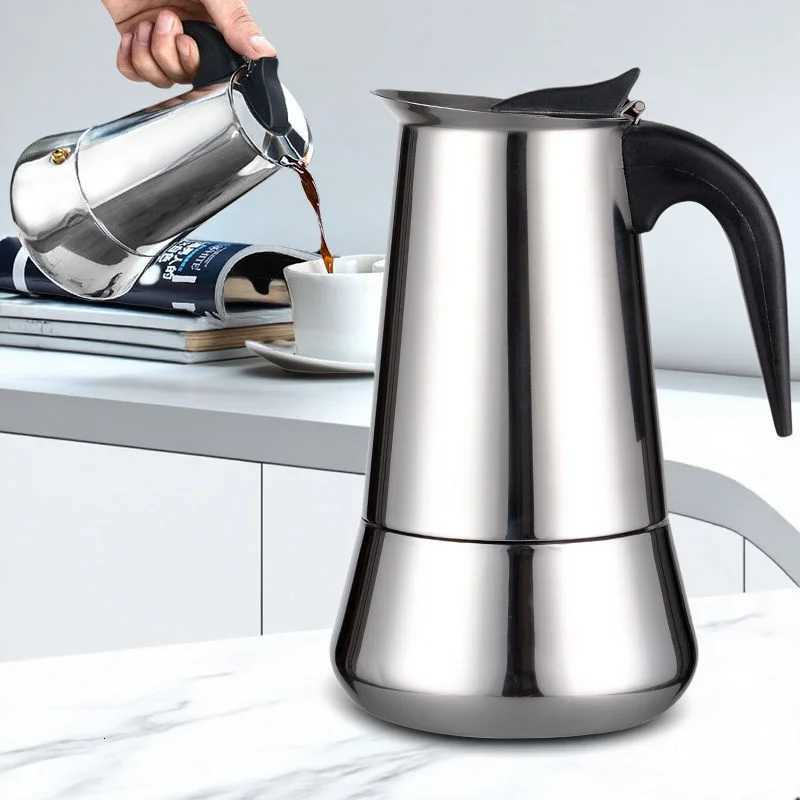 ic Stainless Steel304 600ml Bar Percolator Off Family Coffee hine Cappuccino Octagonal Mocha Latte Pot resso Maker Y251020