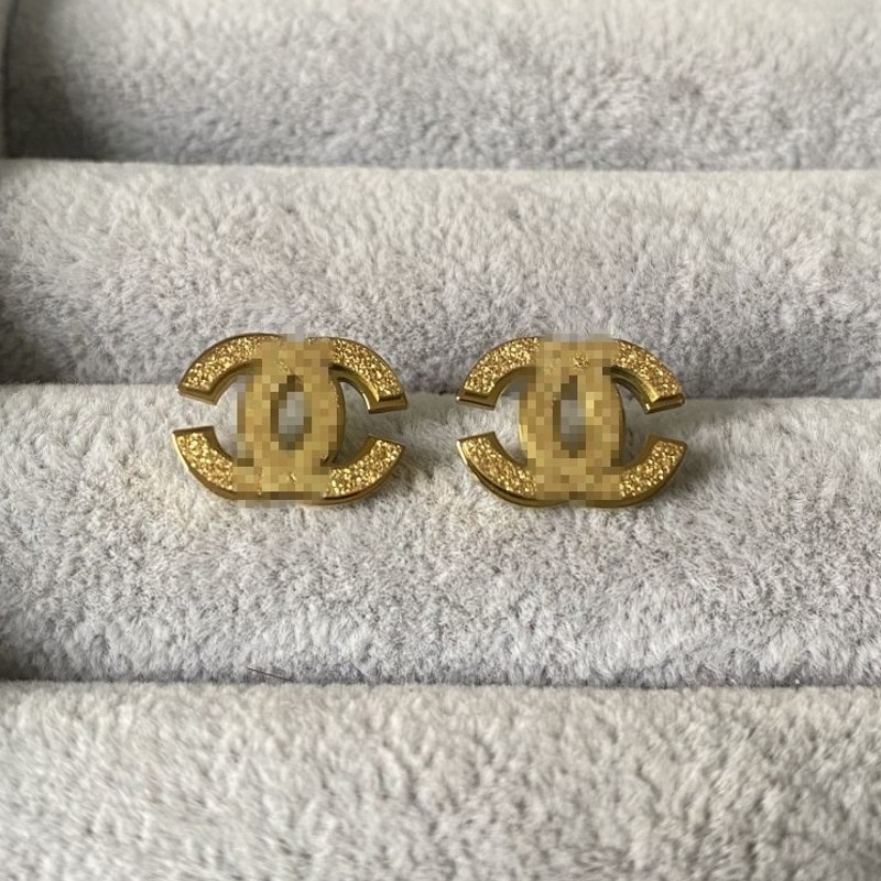 Not Fading Luxury Designer Earrings Titanium Steel 18K Gold Plated Frosted Fashion Earrings Trendy Jewelry For Christmas