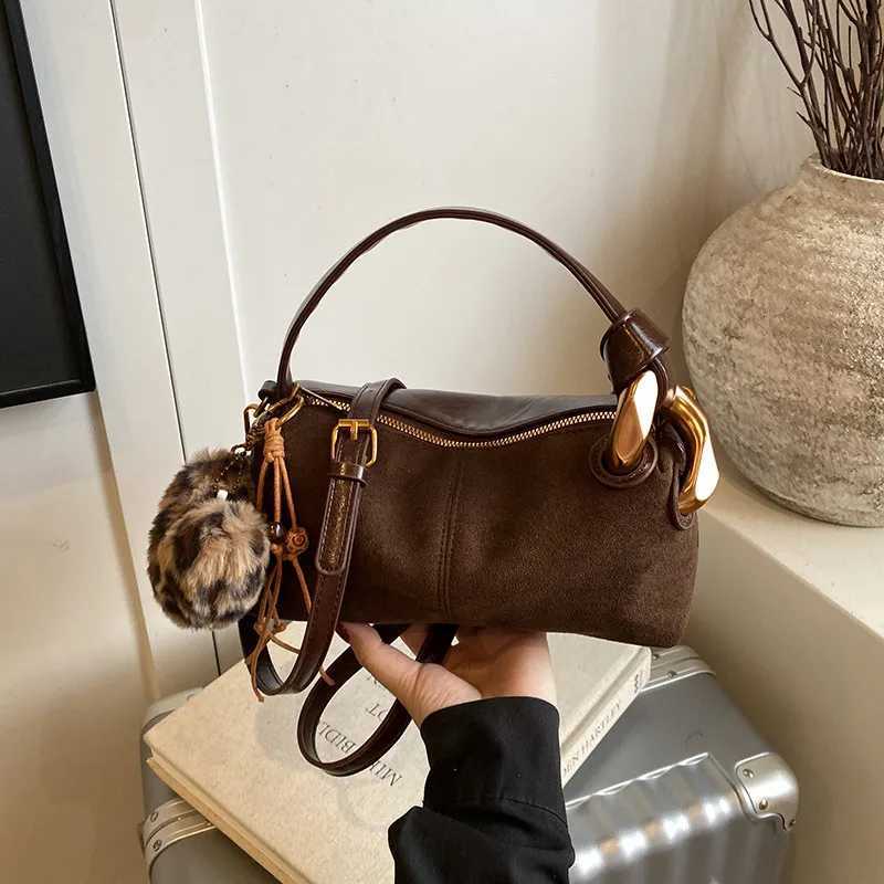 Fashion Leopard Print Handbag Bag Vintage Versatile Shoulder Bag Koreanstyle Casual Crossbody Bag Highquality Suede Women BagsT251020