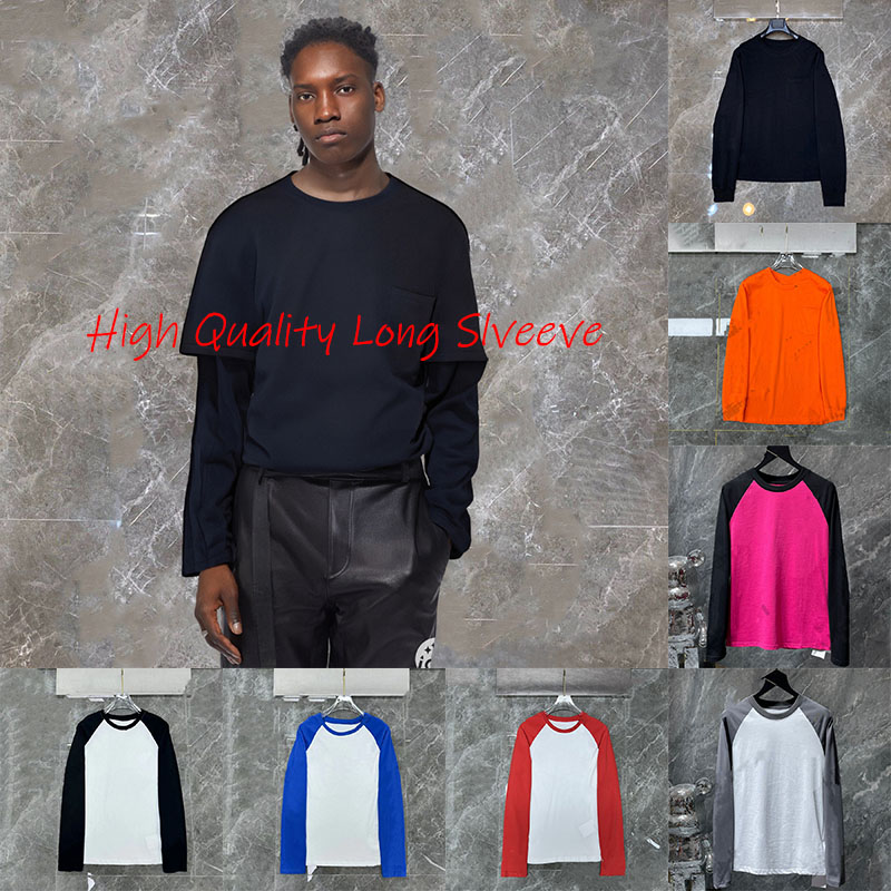 Mens Designer T Shirts Men Women Letter Printed Tshirts Fashion Spring Summer Long Sleeve Tops High Street Styles Breathable T-shirts Size S-XL