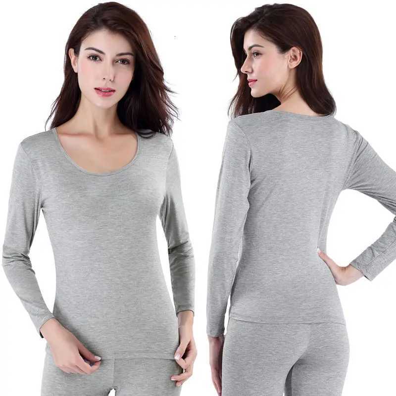 thermal shirt woman winter sport Casual Blouse Top Long Pants Thermal Underwear Set Outfit Warm Clothes Plus SizeT251020