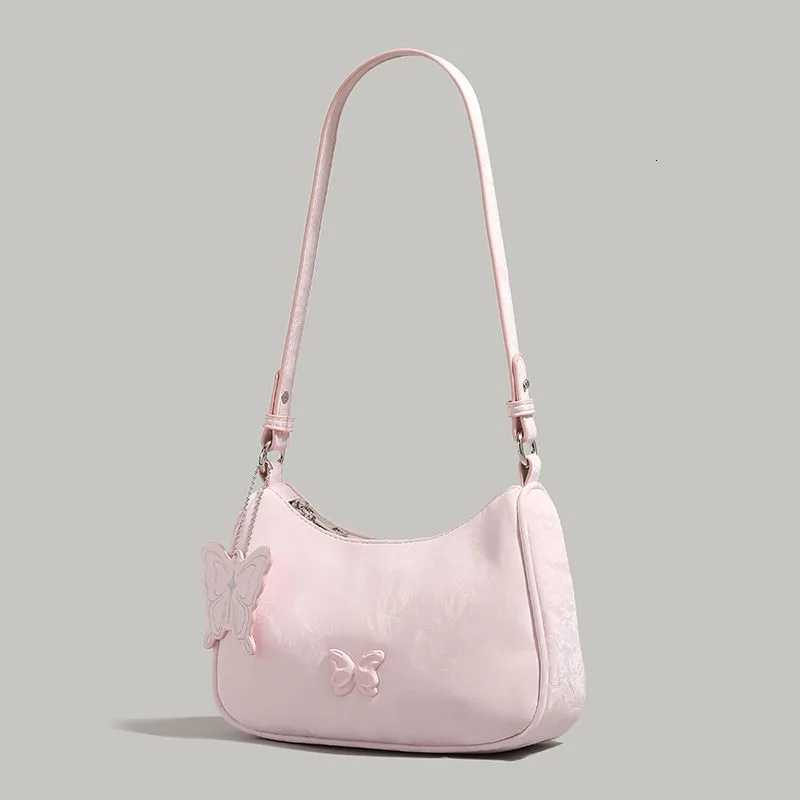 Sweet Cute Pink Bow Underarm Bag Women 2025 New Minimalist Luxe Dumpling Purse Ladies Premium Texture Shoulder Crossbody Bag Y2KT251020