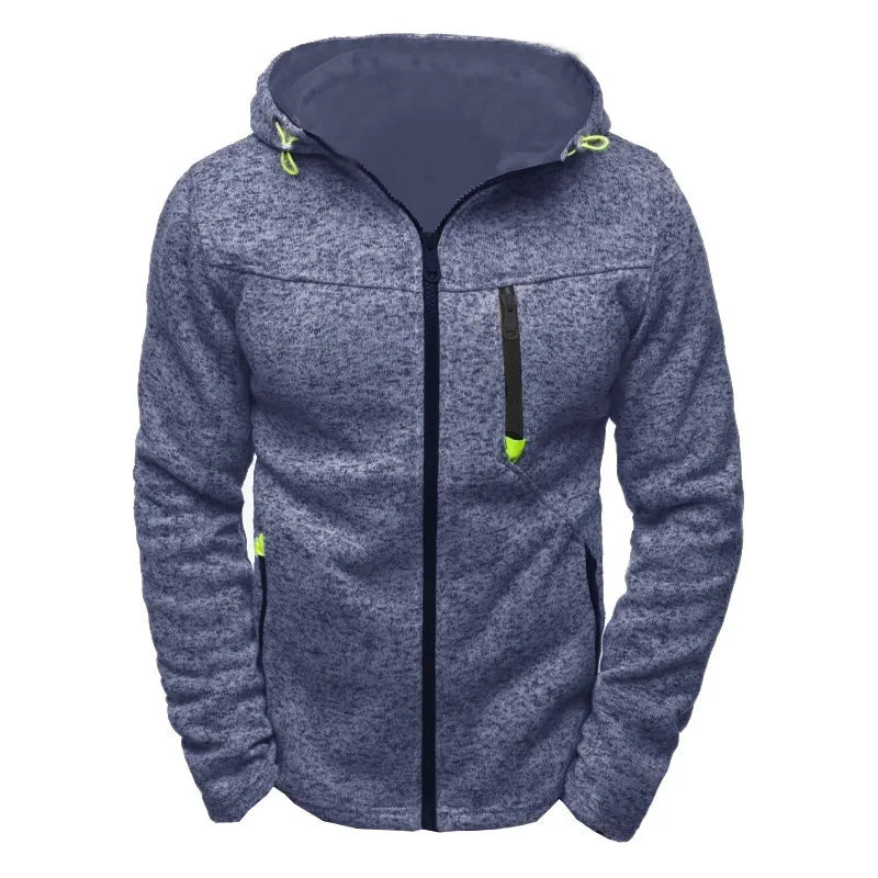 Mens Hoodie with Side Zipper Pockets Thin Wool Solid Color Tracksuit Casual Everyday Outdoor Hooded Tracksuit Long Sleeves 251104