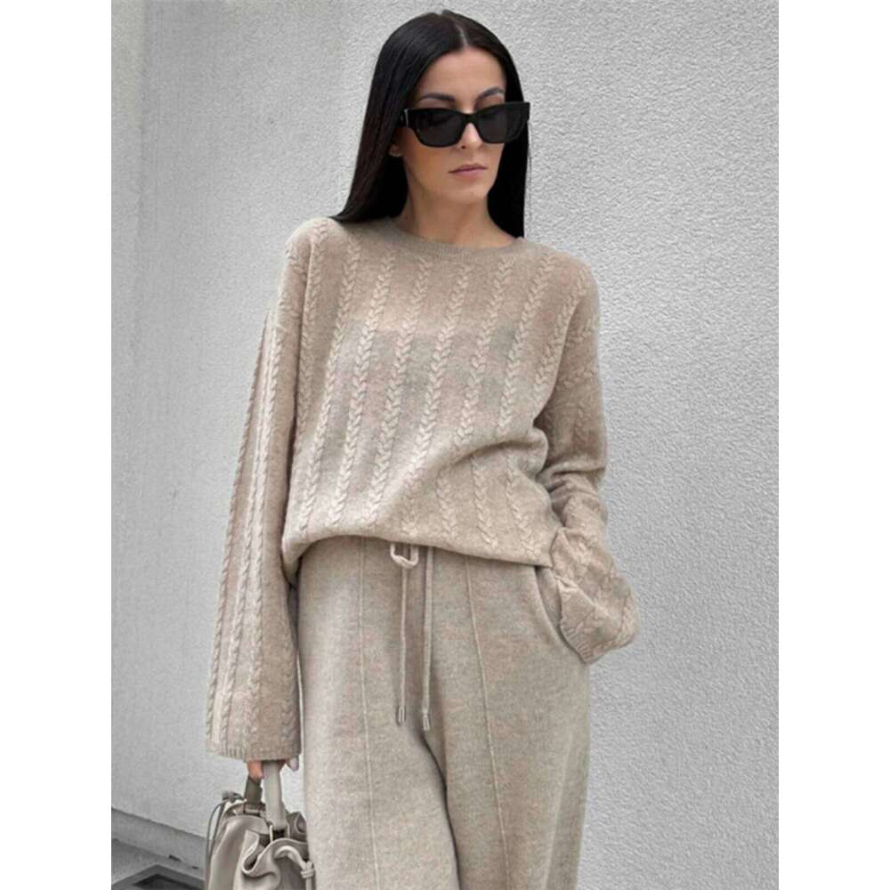 New Cashmere In Autumn Winter With Round Neck, Soft Waxy And Loose Twisted Wool Sweater 251020 251020